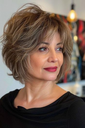 Bob With Wispy Bangs For Fine Hair Bob Hairstyles For Women Over 40