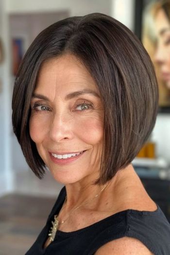 A-Line Bob With Blunt Ends Bob Hairstyles For Women Over 40