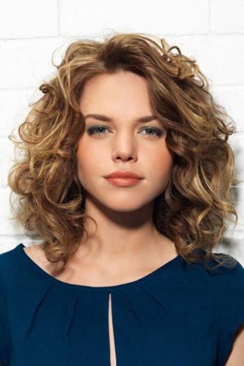 Voluminous Shoulder-Length Curls Shoulder-Length Haircuts