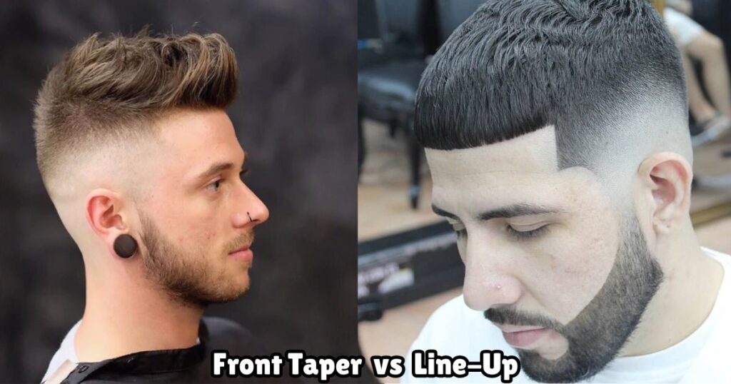 Front Taper vs. Line-Up haircuts